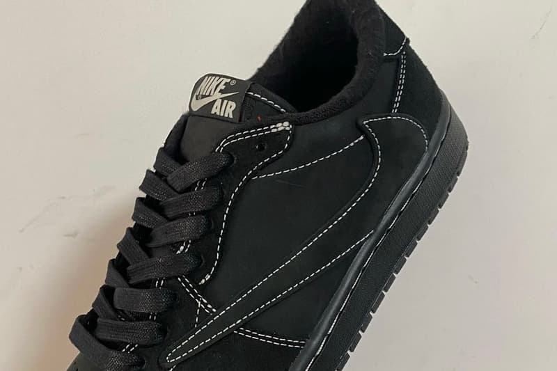 トラヴィススコットxエアジョーダン1 “Black Phantom”のディテールをチェック Travis Scott Air Jordan 1 Low OG SP Black Phantom Lace Swap Release Info DM7866-001 Date Buy Price Cactus Jack