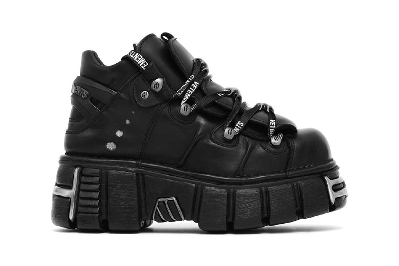 ヴェトモンからスペイン発のニューロックとのコラボスニーカーが登場 Vetements New Rock Platform Sneakers Million Dollar Release Date Black info store list buying guide photos price