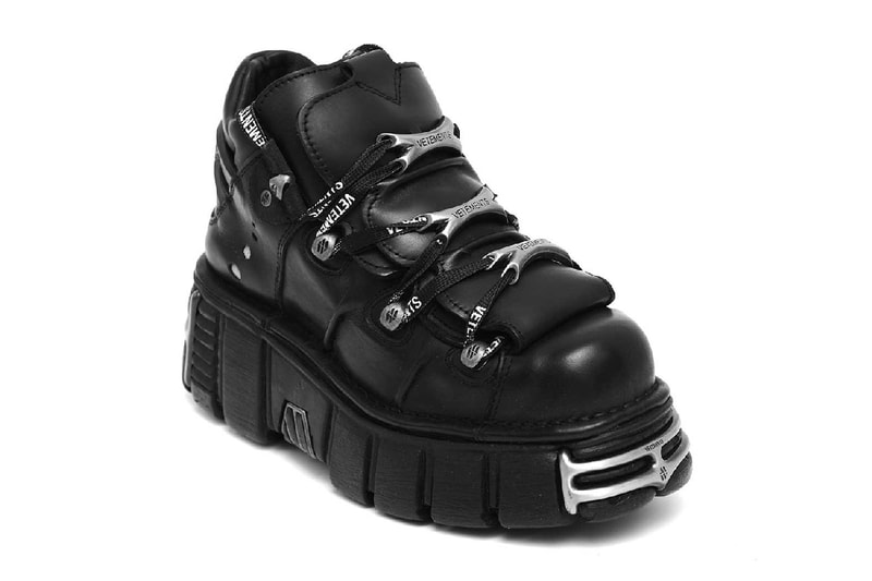ヴェトモンからスペイン発のニューロックとのコラボスニーカーが登場 Vetements New Rock Platform Sneakers Million Dollar Release Date Black info store list buying guide photos price