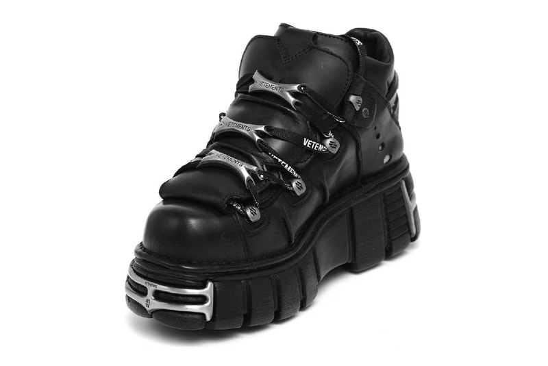 ヴェトモンからスペイン発のニューロックとのコラボスニーカーが登場 Vetements New Rock Platform Sneakers Million Dollar Release Date Black info store list buying guide photos price
