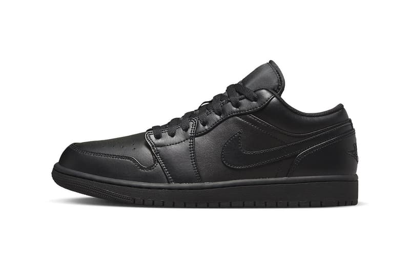 オールブラック仕様のエアジョーダン1 “トリプルブラック”が登場 Air Jordan 1 Low and Mid Get Hit With "Triple Black" for Its September Release Date 553558-093 554724-093 low top all leather