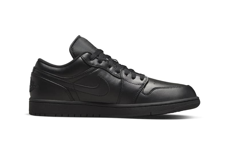 オールブラック仕様のエアジョーダン1 “トリプルブラック”が登場 Air Jordan 1 Low and Mid Get Hit With "Triple Black" for Its September Release Date 553558-093 554724-093 low top all leather