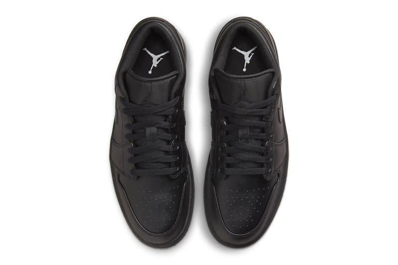 オールブラック仕様のエアジョーダン1 “トリプルブラック”が登場 Air Jordan 1 Low and Mid Get Hit With "Triple Black" for Its September Release Date 553558-093 554724-093 low top all leather