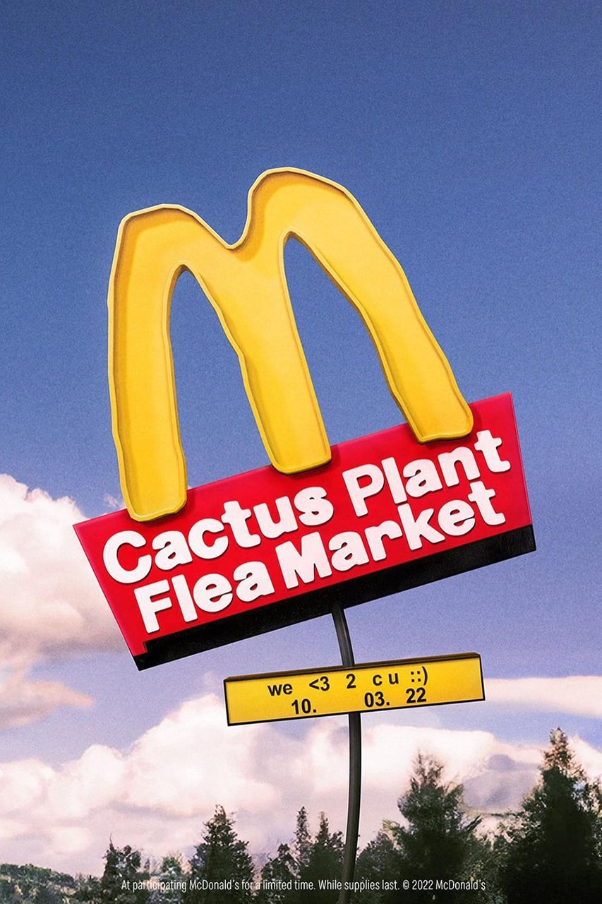 マクドナルドがカクタスプラントフリーマーケットとのコラボレーションを発表 cactus plant flea market mcdonalds collaboration toy collectible special box info date october 3 