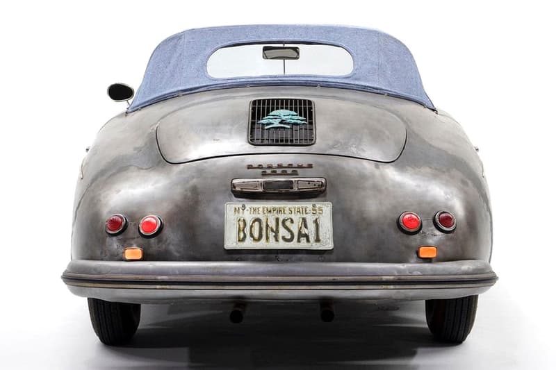 ダニエル・アーシャムがポルシェ356スピードスターのカスタムモデル Bonsai を公開　daniel arsham porsche 1955 356 speedster bonsai wabi sabi poggy yutaka fujihara sashiko japanese denim indigo boro willhoit bridgehampton images info