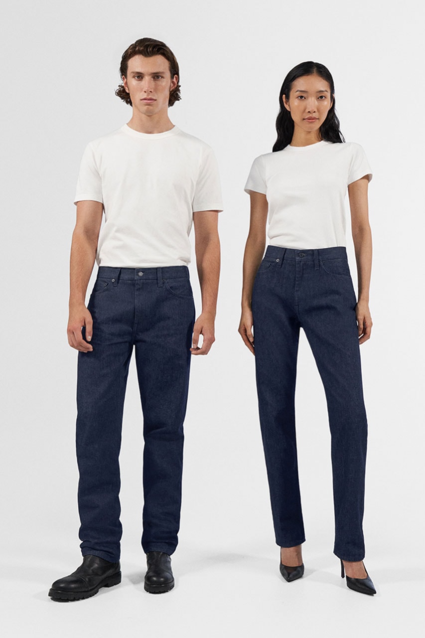 ユニクロがヘルムートラングとタッグを組んだコラボジーンズを発売UNIQLO Helmut Lang classic jeans minimal refined recycled organic cotton white black dark navy release info date price