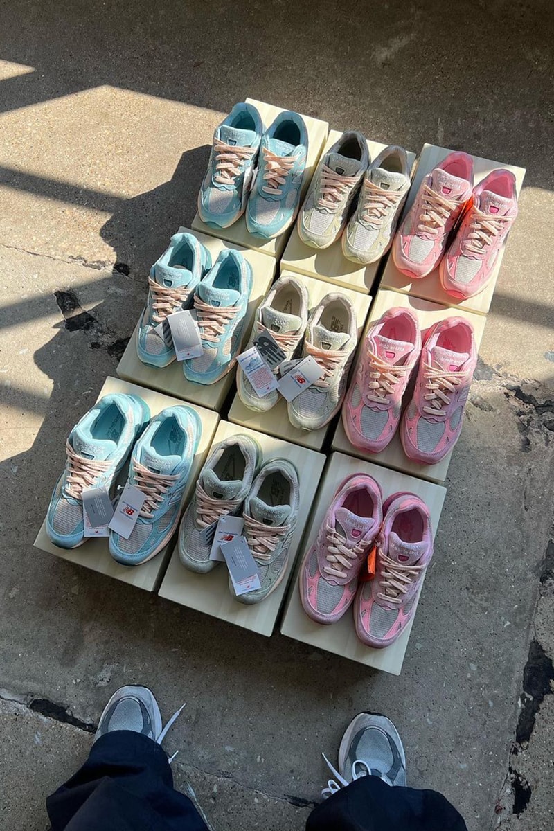 ジョー・フレッシュグッズ x ニューバランス 993のディテールをチェック joe freshgoods new balance 993 pink green blue release date info store list buying guide photos price 