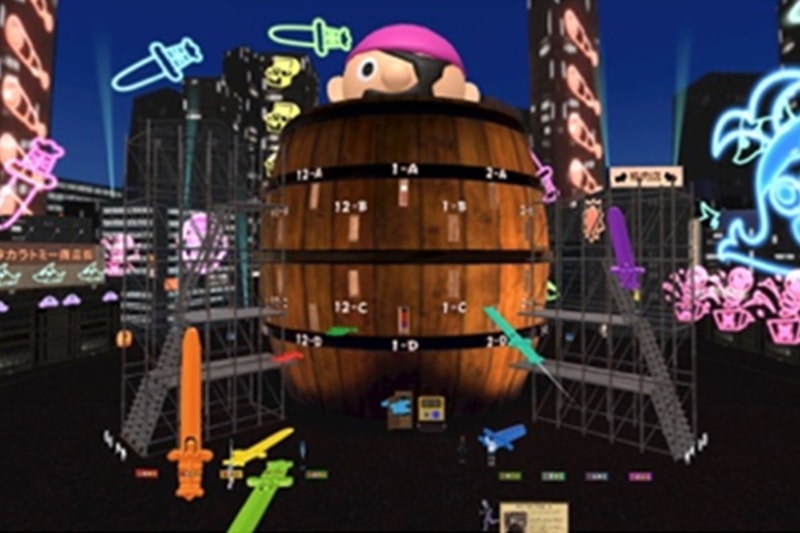 黒ひげ危機一発 が仮想空間メタバースプラットフォーム上にオープン "Pop-Up Pirate" launched on the virtual space Meta verse platform.