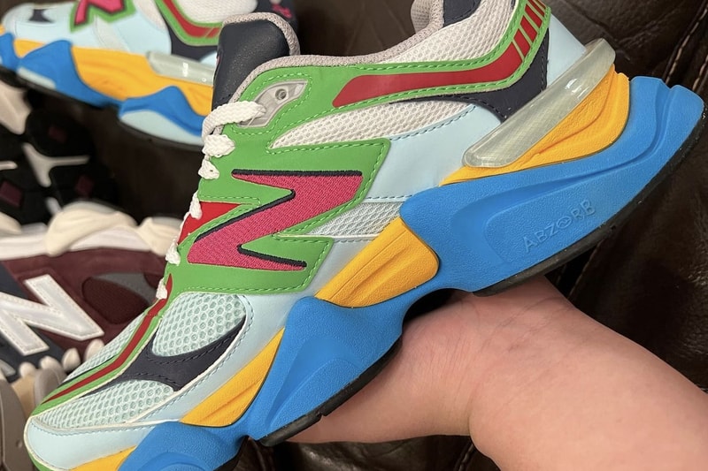 ニューバランス90/60からファンキーな新色モデル “マルチカラー”が登場か New Balance 9060 multi color 2022 first look blue green red pink yellow grey black mesh leather N logo abzorb SBS release info date price 