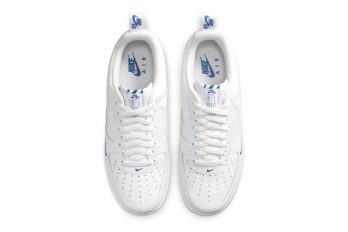 ナイキからリフレクター素材のスウッシュを備えた新作エアフォース1が登場 Nike Air Force 1 Low Receives Crisp White Iteration With Reflective Swooshes FB8971-100 release info low top shoes sneakers