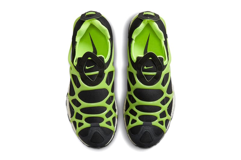 ナイキエアクキニからスライムをこぼしたかのような新色“ブラックネオン”が登場 Nike Air Kukini Neon Green Sneaker Footwear dz4851-001 Green Laceless Slip-On Trainers Speckles Air Cushioning 