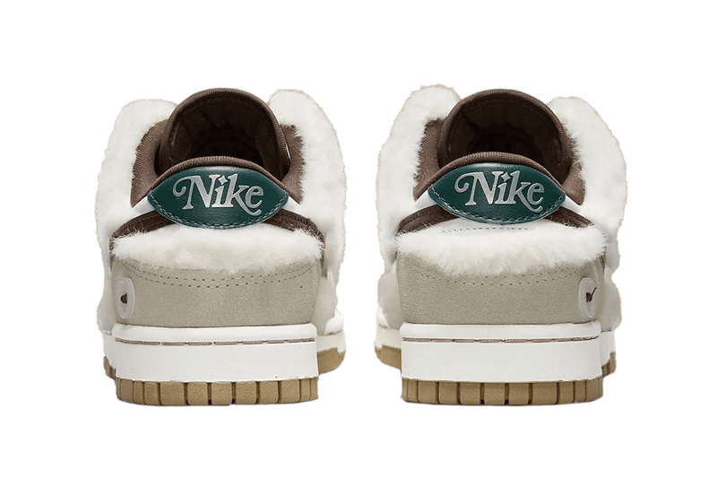 ナイキからさりげなくファーを装飾した新作ダンクロー“ファー&ブリング”が登場 Nike Dunk Low Fur and Bling Release Info swoosh