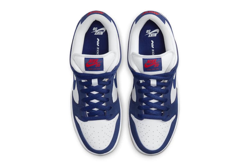 ナイキSBからロサンゼルス・ドジャースに敬意を表した新作ダンクローが登場 Nike SB Dunk Low Gets Hit With the "LA Dodgers" Colorway for Its Fall Release Date MLB baseball DO9395-400 release info skate shops