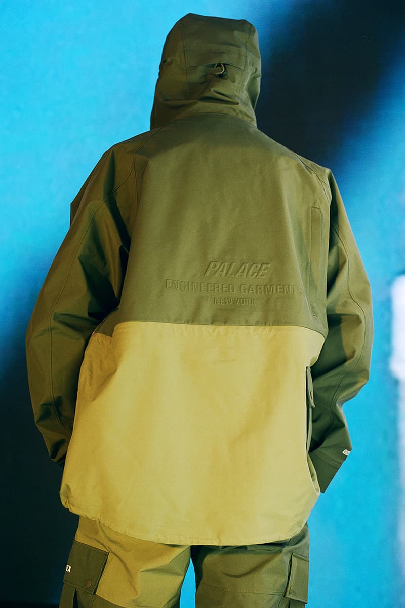 パレス スケートボードがエンジニアド ガーメンツとのコラボコレクションを発表 palace engineered garments outdoor collection release date info store list buying guide photos price gore tex parka ripstop trousers track top cheetah print check shirts heavy duty tees patchwork fleece hoodie