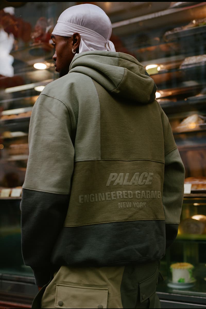 パレス スケートボードがエンジニアド ガーメンツとのコラボコレクションを発表 palace engineered garments outdoor collection release date info store list buying guide photos price gore tex parka ripstop trousers track top cheetah print check shirts heavy duty tees patchwork fleece hoodie