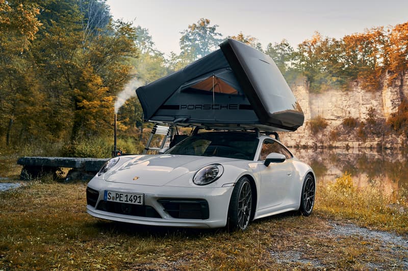 愛車を離れるのが惜しいポルシェオーナー向け純正ルーフテントが登場 Porsche Tequipment 911 roof tent release 