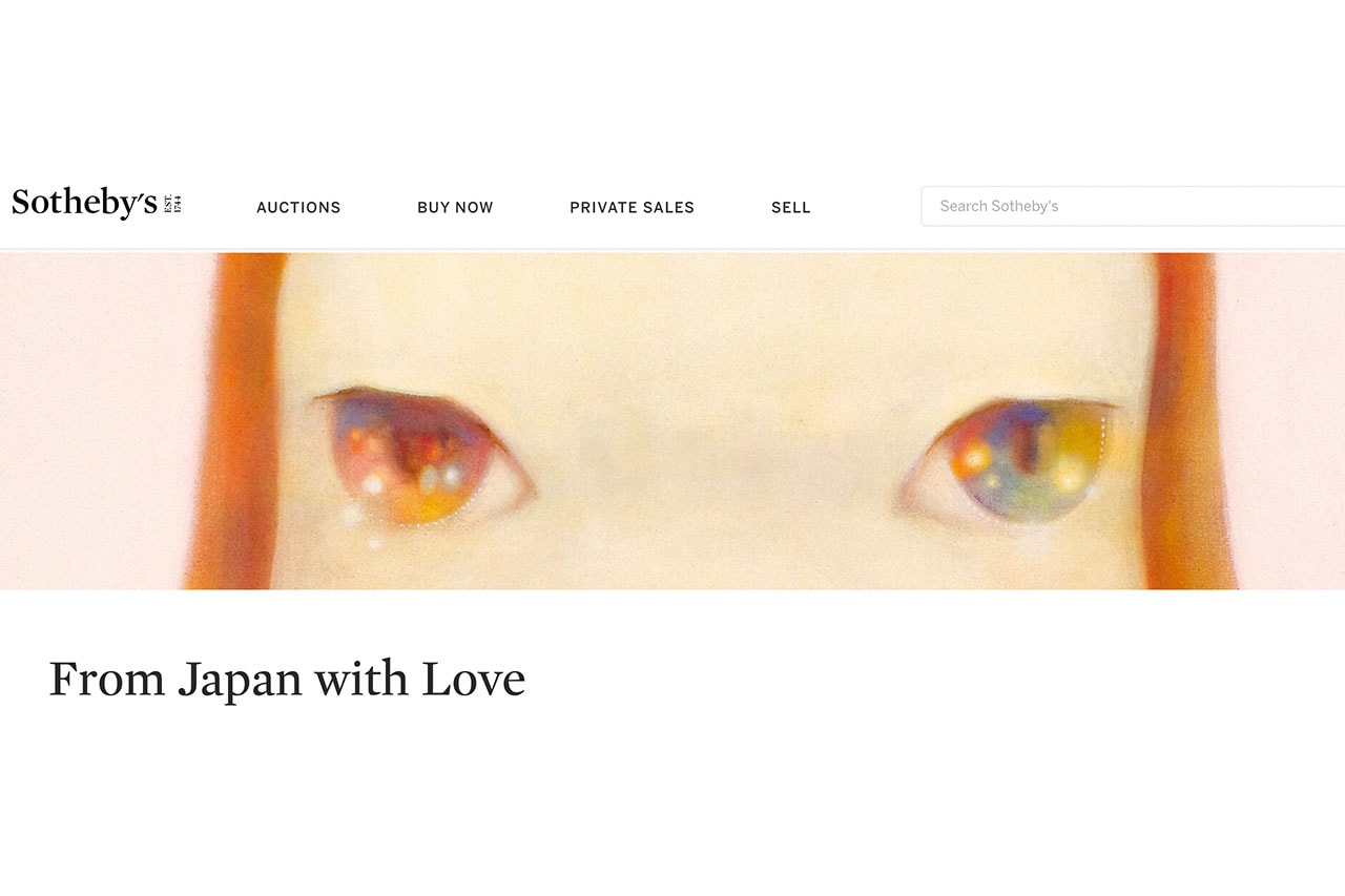 英 サザビーズが日本人アーティストによる現代アート作品及び写真のオンラインオークションを開催  Sotheby’s London presents auction features works by Japan’s most internationally acclaimed artists from Japan with love