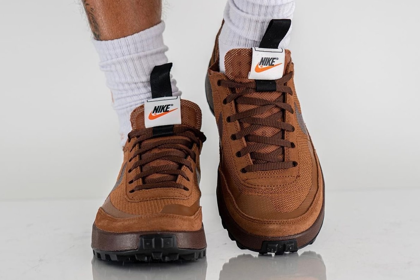 トムサックスxナイキクラフトジェネラルパーパスシューズの新色 “ブラウン”の最新ビジュアルをチェック Tom Sachs NikeCraft General Purpose Shoe Brown On-Foot Look Release Info DA6672-201 Date Buy Price 
