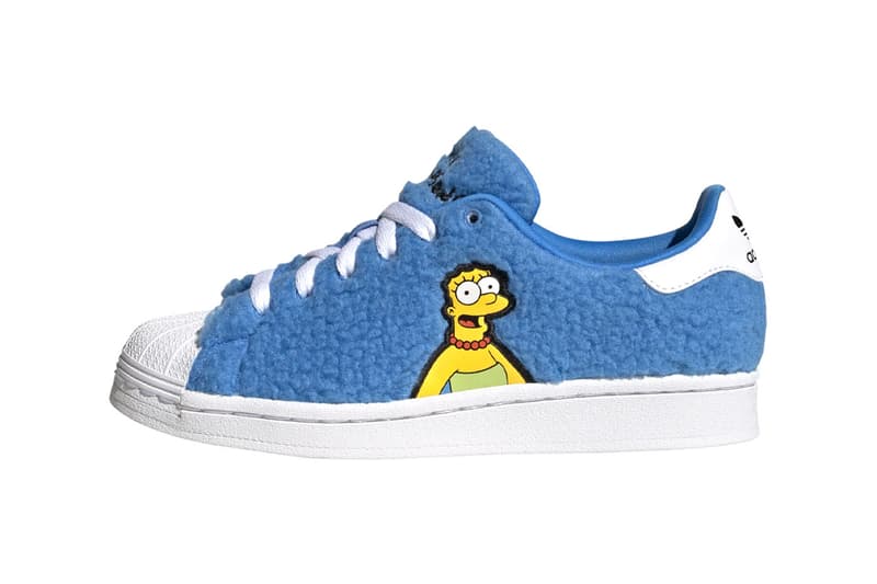 アディダスから 『ザ・シンプソンズ』とコラボしたスーパースターが登場 adidas the simpsons marge furry blue cloud white core black junior 50 epercent recycled gz1774 clouds release info date price