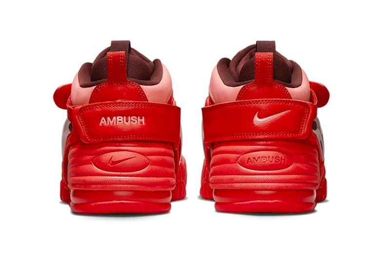 アンブッシュ® x ナイキのコラボ エアアジャストフォースに新色が登場 AMBUSH x Nike Air Adjust Force "University Blue" and "Light Madder Root" Have Official Release Dates red blue orange october release info yoon shoes velcro strap