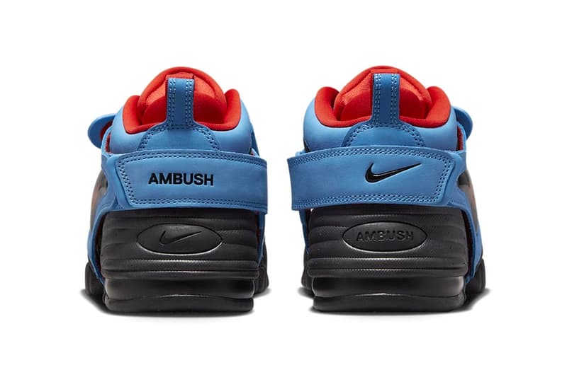アンブッシュ® x ナイキのコラボ エアアジャストフォースに新色が登場 AMBUSH x Nike Air Adjust Force "University Blue" and "Light Madder Root" Have Official Release Dates red blue orange october release info yoon shoes velcro strap