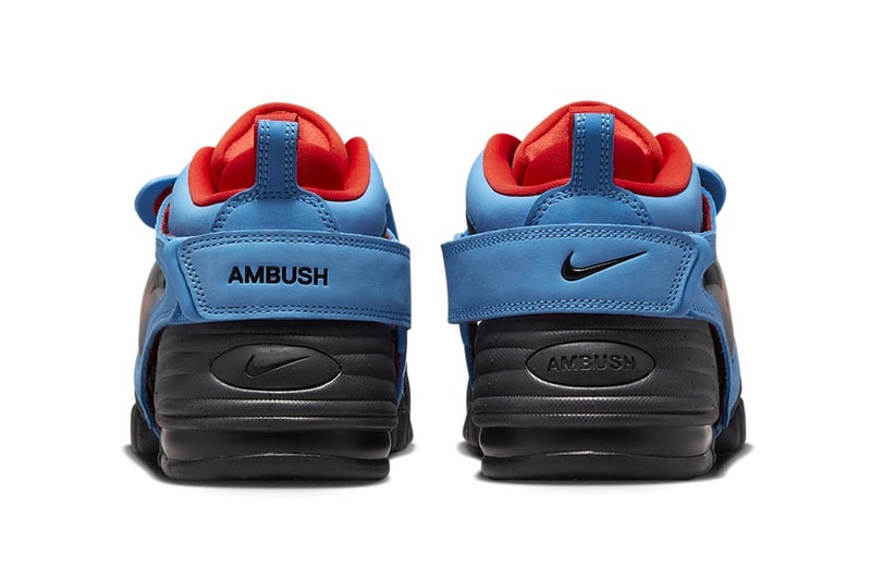 アンブッシュ® x ナイキのコラボ エアアジャストフォースに新色が登場 AMBUSH x Nike Air Adjust Force "University Blue" and "Light Madder Root" Have Official Release Dates red blue orange october release info yoon shoes velcro strap