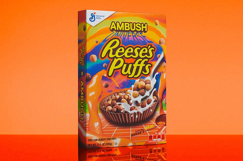 アメリカの国民的シリアル リージーズパフズとアンブッシュ®︎によるコラボレーションが実現か AMBUSH Reese's Puffs Cereal Reveal Release Info General Mills