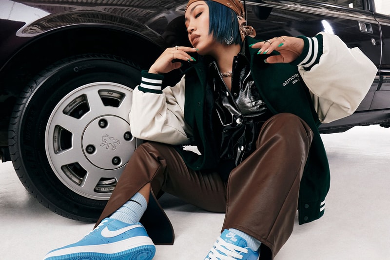 “ユニバーシティブルー”を纏ったナイキエアフォース1がアトモスピンクにて発売 atmos pink university blue nike air force 1 40th anniversary edition
