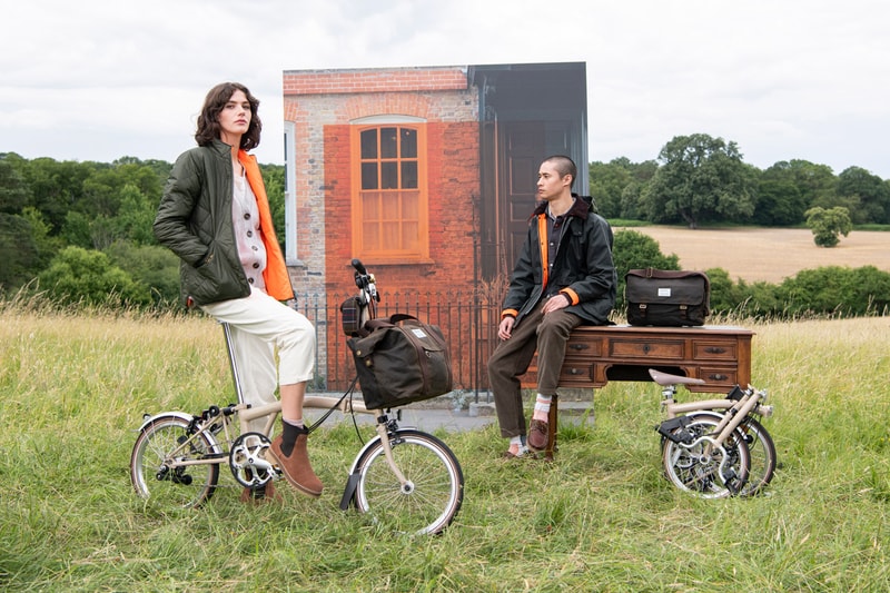 バブアーがイギリスの自転車メーカー ブロンプトンとのコラボコレクションを発表 Barbour and Brompton Bicycle Collide for a British Cycling Capsule