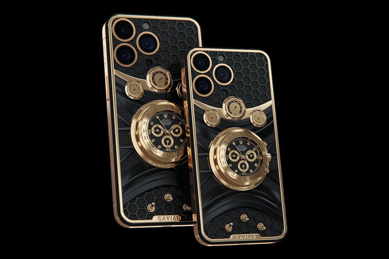 キャビアからロレックス・デイトナを埋め込んだカスタム iPhone 14が登場　Caviar launches custom iPhone filled with Rolex Daytona.