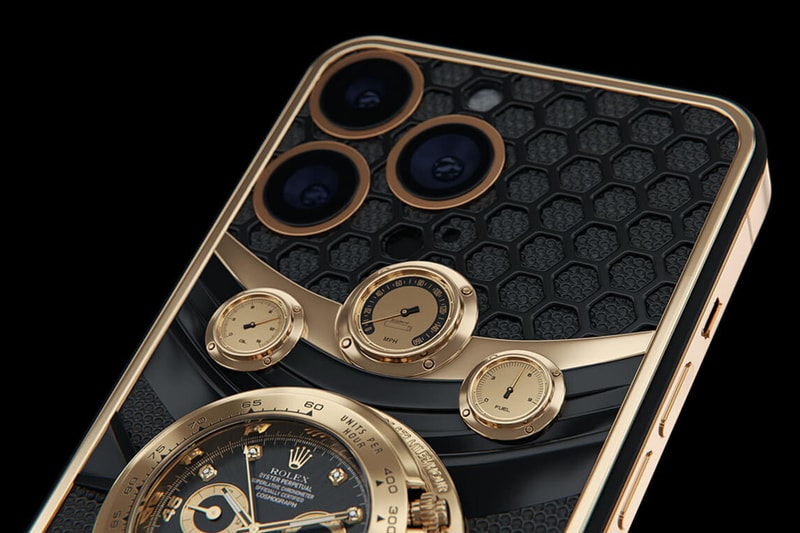キャビアからロレックス・デイトナを埋め込んだカスタム iPhone 14が登場　Caviar launches custom iPhone filled with Rolex Daytona.