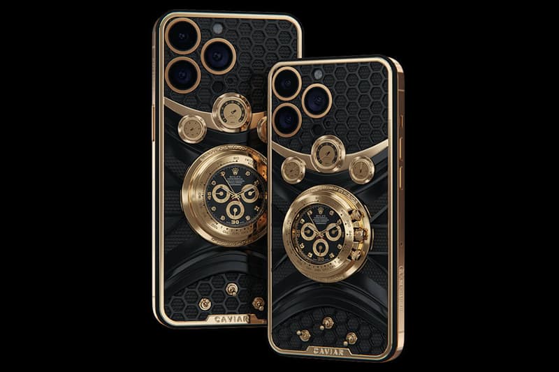 キャビアからロレックス・デイトナを埋め込んだカスタム iPhone 14が登場　Caviar launches custom iPhone filled with Rolex Daytona.