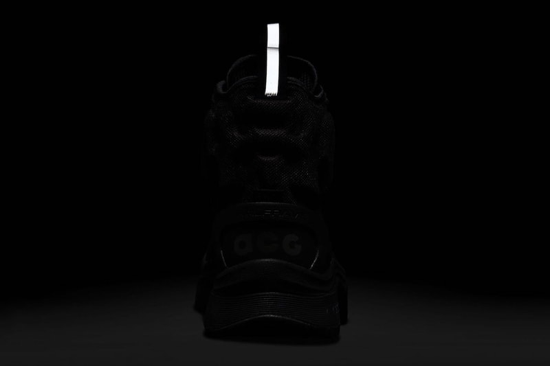 ナイキACGエアズームガイアドームからゴアテックスを搭載した全天候型モデルが登場 Nike ACG Zoom Gaiadome Gore Tex GTX winter boot black 3m detailing reflective rope rubber blue release info date price