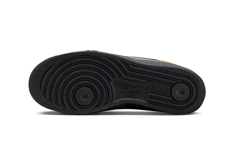 Nike Air Force 1 Sneaker Footwear Trainer Brown Hairy Suede Swoosh Green Black Outsole 
