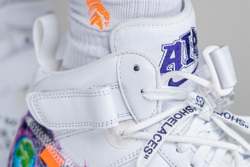 オフホワイト™ x ナイキ エア フォース 1 ミッド ”グラフィティ”の着用画像が浮上 On-Foot Look Off-White™ x Nike Air Force 1 Mid "Graffiti" release information Virgil abloh the ten 10 off white nyc DE0500-100