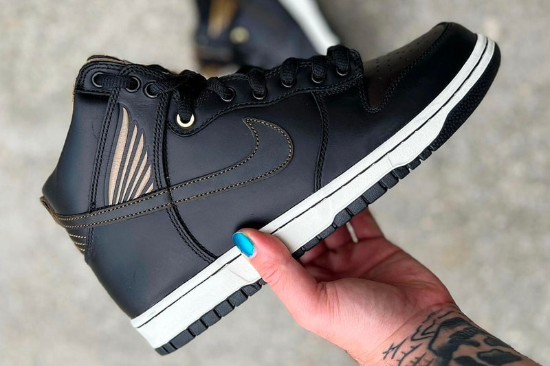 ポーンショップ スケート コー x ナイキ SBからエレガントな印象のコラボ ダンクハイが登場 Nike SB Dunk High x Pawnshop In-Hand Look FJ0445-001 sneakers collaboration