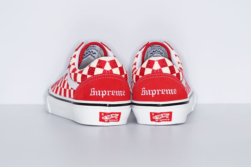 シュプリーム x ヴァンズからスワロフスキーのクリスタルを散りばめた オールドスクールが登場 Supreme x Swarovski x Vans Old Skool release info