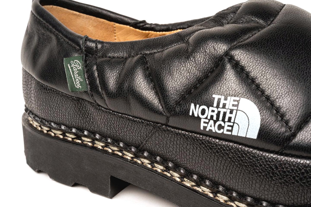 ザノースフェイスxパラブーツが世界に1つだけのコラボシューズを発表 The North Face x Paraboot Thermoball Traction V Mule matelassé full grain leather Not Releasing Custom Super Limited Rare Edition Black