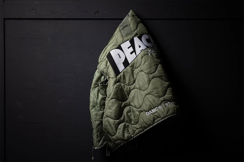 ダブルタップスとオーエーエムシーが限定121着のシリアルナンバー入りコラボジャケットを発売 wtaps oamc collab jacket PEACEMAKER release info