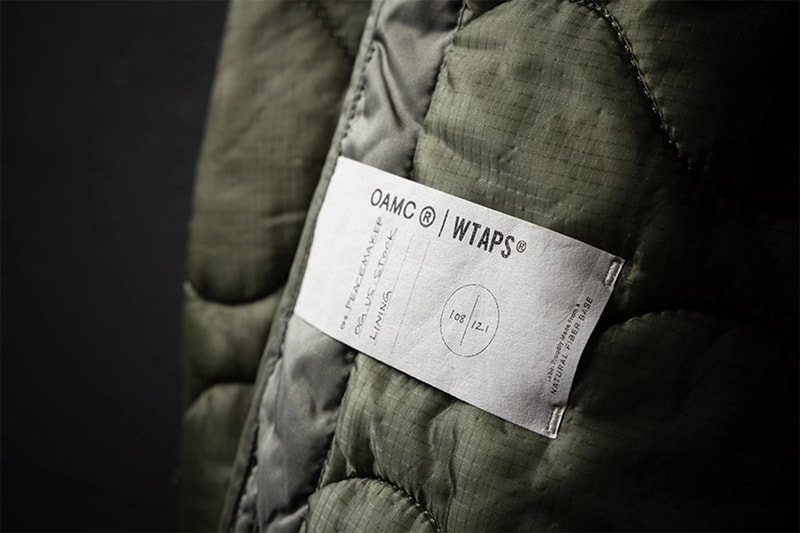 ダブルタップスとオーエーエムシーが限定121着のシリアルナンバー入りコラボジャケットを発売 wtaps oamc collab jacket PEACEMAKER release info