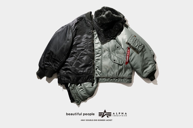 beautiful people が Alpha Industries のフライトジャケットを 4WAY 仕様で再構築