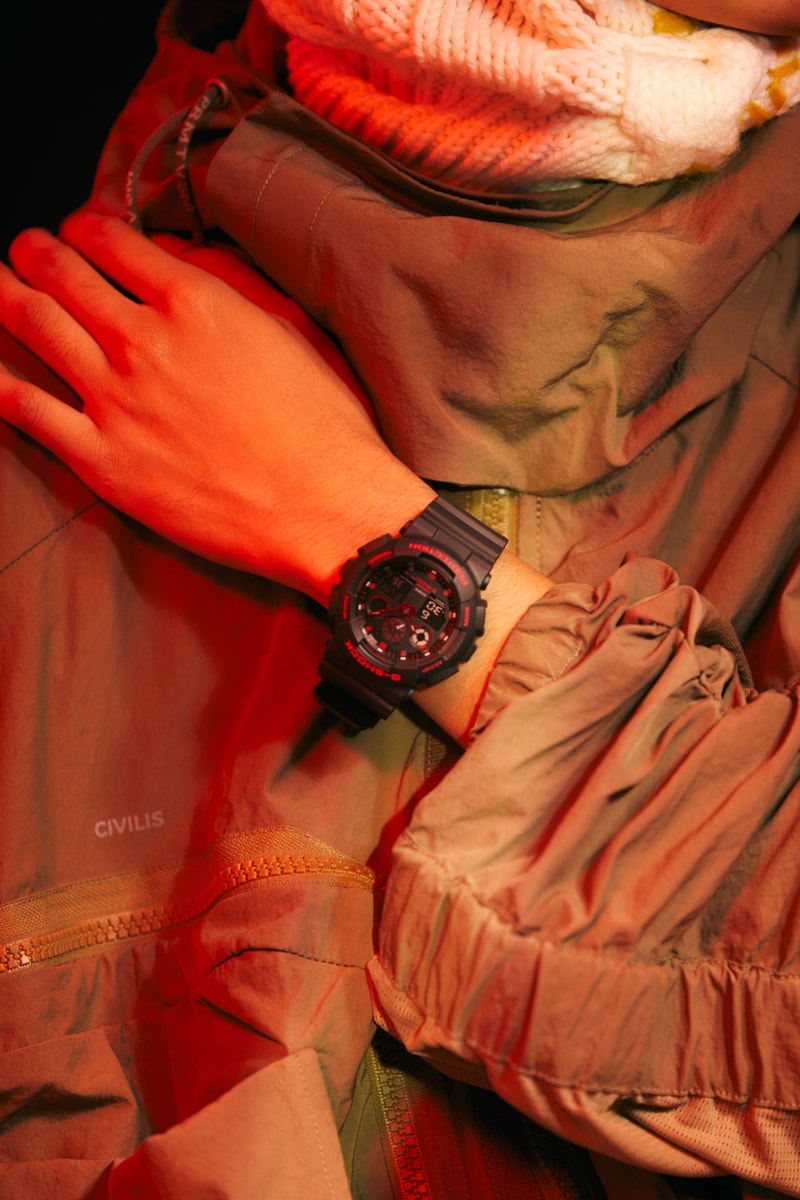 ジーショックからブランドカラーを体現する“イグナイト レッド”シリーズが発売 G-SHOCK Ignite Red Series Lookbook Specs Features Watches GA-B2100BNR-1A GA-2200BNR-1A GA-100BNR-1A GA-700BNR-1A Fiery Red Industrial Shock-Resistant 