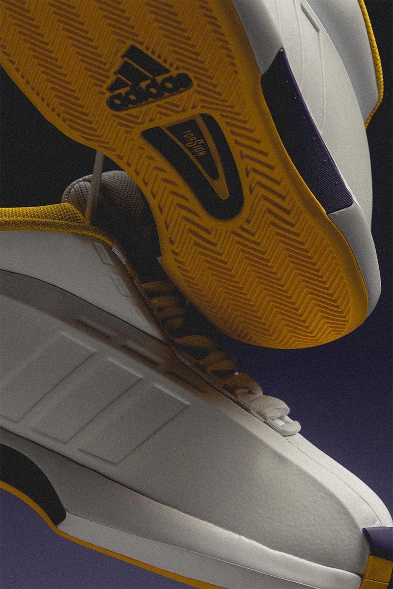アディダスからコービー・ブライアントのシグネチャーモデル クレイジー 1 “レイカーズ ホーム” が16年ぶりに復刻 kobe bryant adidas crazy 1 lakers home footwear white bold gold court purple GY8947 release date info store list buying guide photos price 