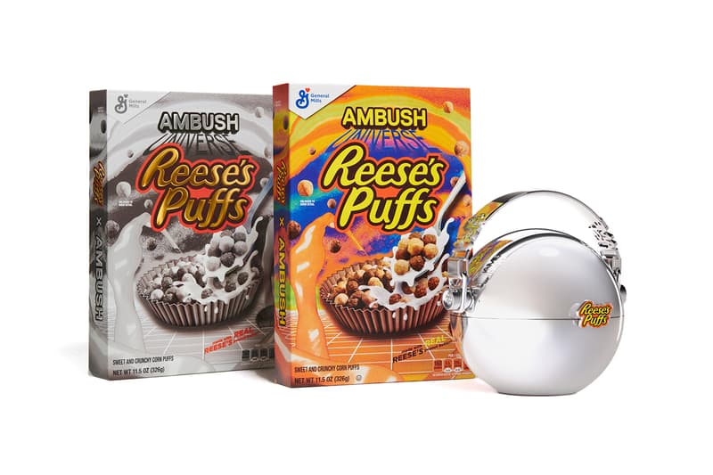 米国民的シリアル リージーズ・パフズxアンブッシュ®による限定版ボックスがついに発売 AMBUSH Reese's Puffs Breakfastverse Chrome Puff Cereal Box Release Info Date Buy Price Yoon Ahn General Mills