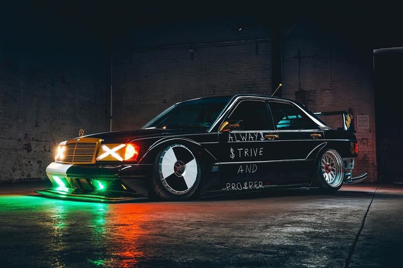 エイサップロッキーがニードフォースピード仕様のメルセデスベンツ公開 EA Need for Speed Unbound Palace Skateboards AWGE ASAP Rocky Mercedes Benz 190E images first look