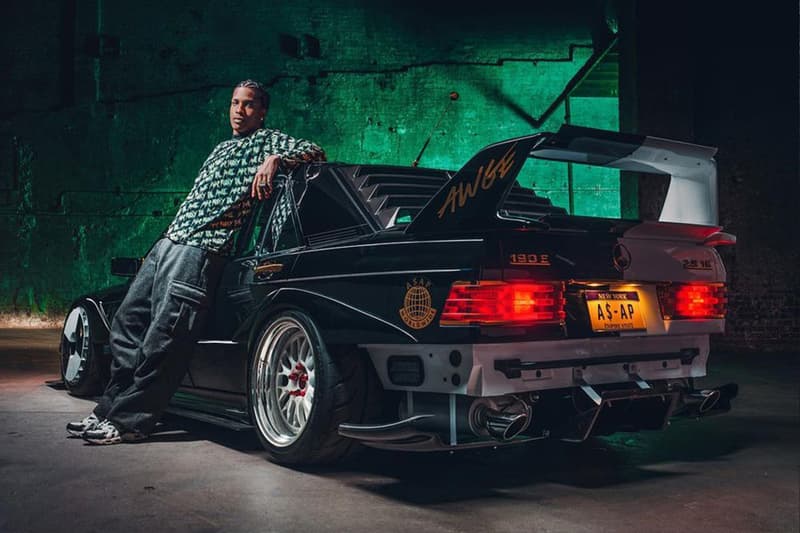 エイサップロッキーがニードフォースピード仕様のメルセデスベンツ公開 EA Need for Speed Unbound Palace Skateboards AWGE ASAP Rocky Mercedes Benz 190E images first look