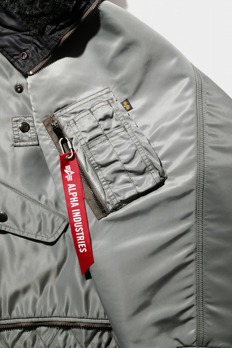 ビューティフルピープルがアルファインダストリーズのジャケット再構築 beautiful people reconstructs Alpha Industries flight jacket in a 4-way version