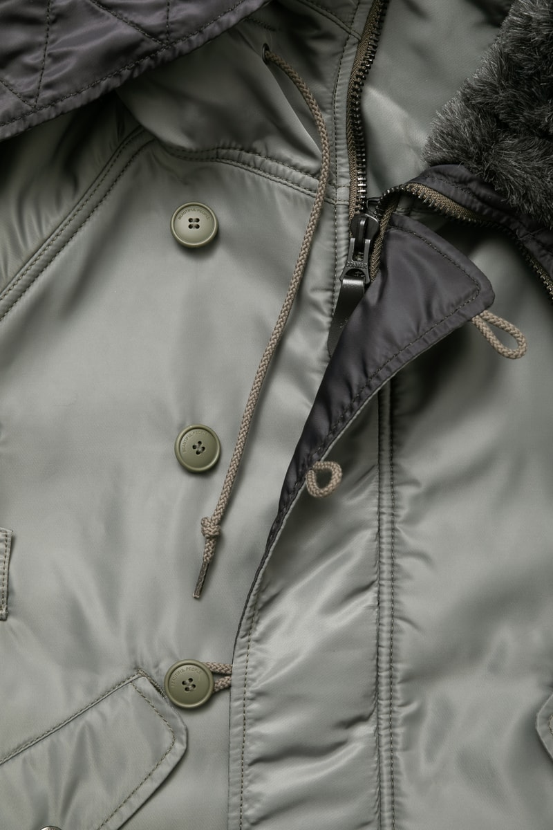 ビューティフルピープルがアルファインダストリーズのジャケット再構築 beautiful people reconstructs Alpha Industries flight jacket in a 4-way version