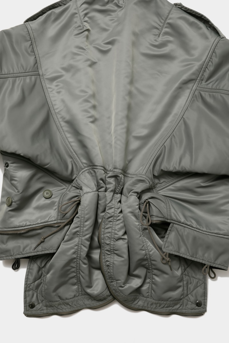 ビューティフルピープルがアルファインダストリーズのジャケット再構築 beautiful people reconstructs Alpha Industries flight jacket in a 4-way version