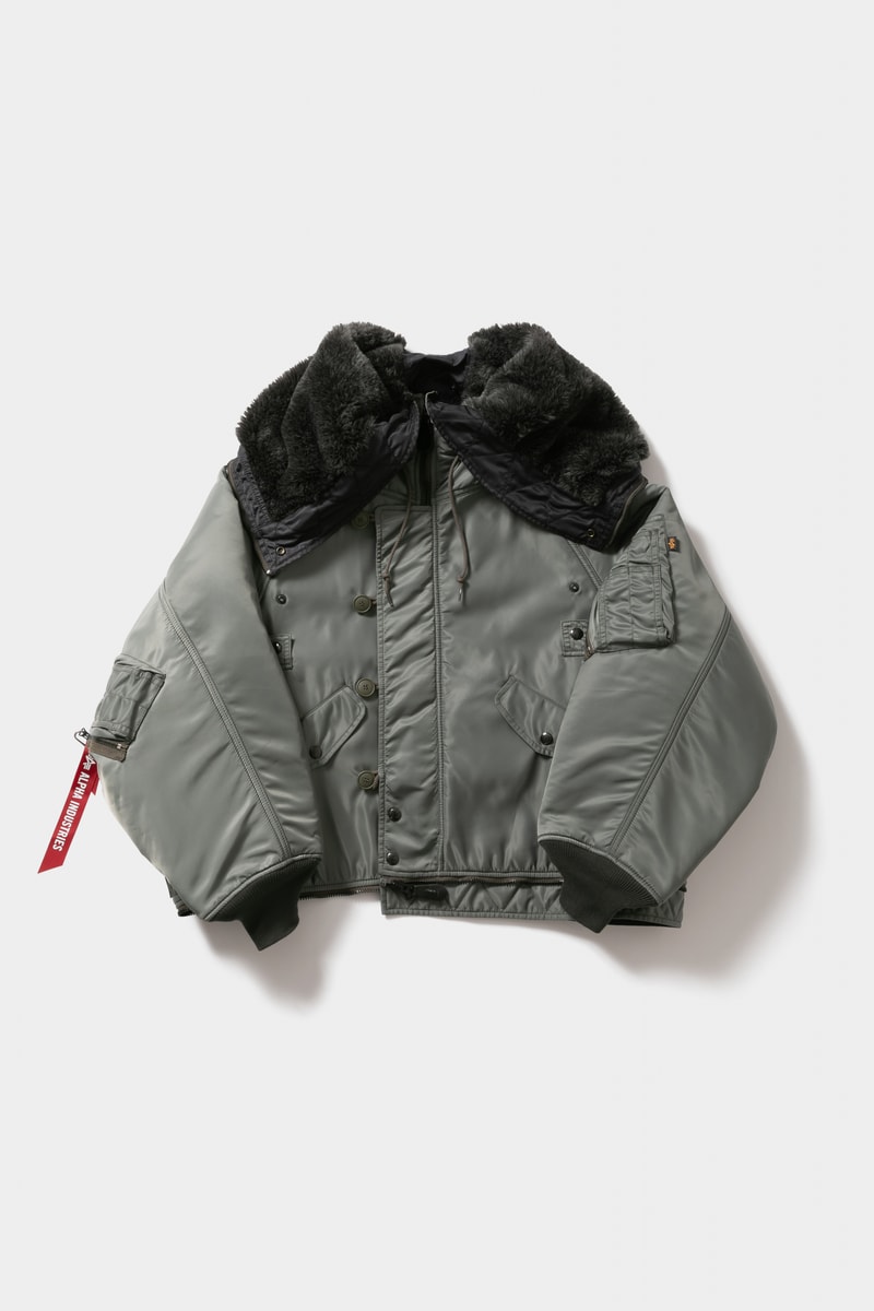 ビューティフルピープルがアルファインダストリーズのジャケット再構築 beautiful people reconstructs Alpha Industries flight jacket in a 4-way version